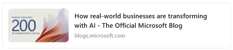 Microsoft AI business transformation examples
