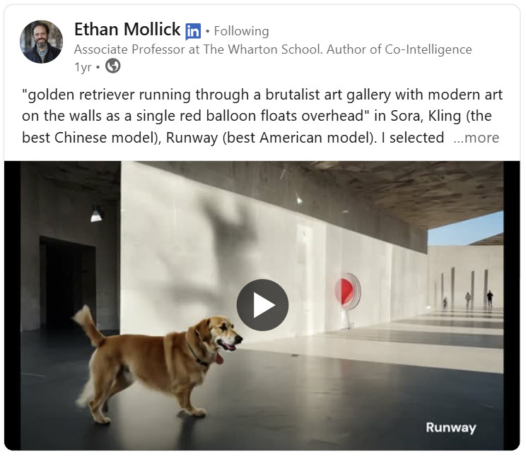 OpenAI Sora text-to-video generation example